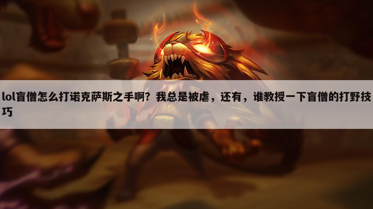 lol盲僧怎么打诺克萨斯之手啊？我总是被虐，还有，谁教授一下盲僧的打野技巧