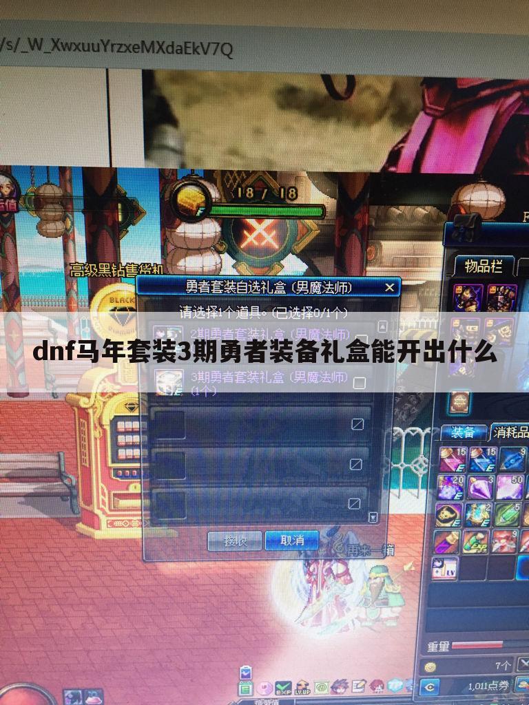 dnf马年套装3期勇者装备礼盒能开出什么