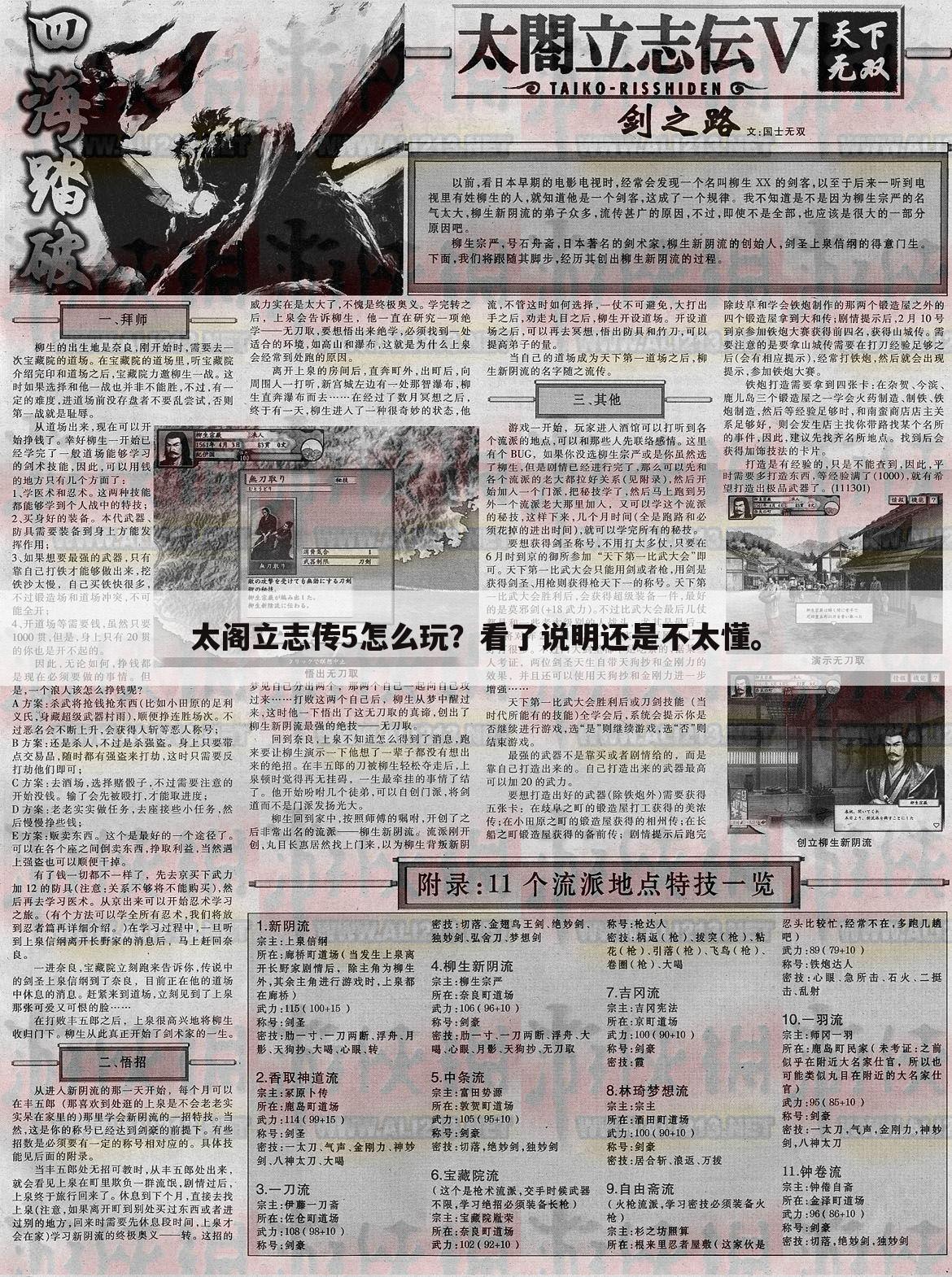 太阁立志传5怎么玩？看了说明还是不太懂。