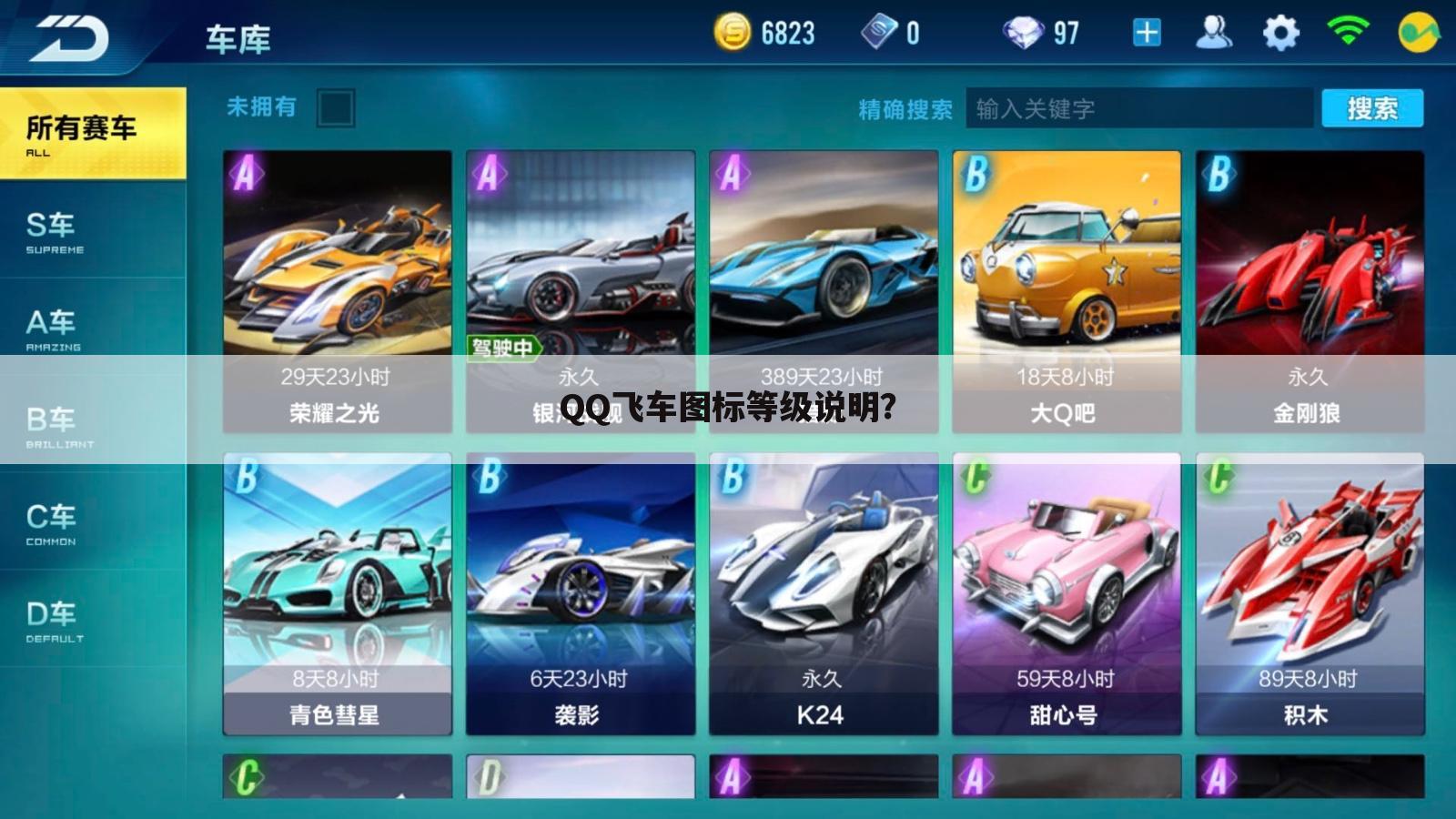 QQ飞车图标等级说明？