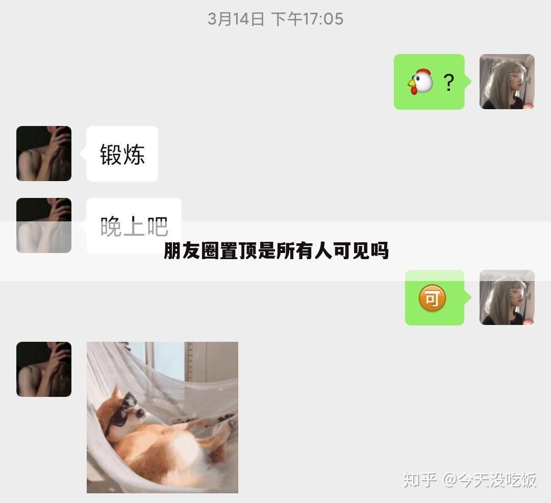 朋友圈置顶是所有人可见吗