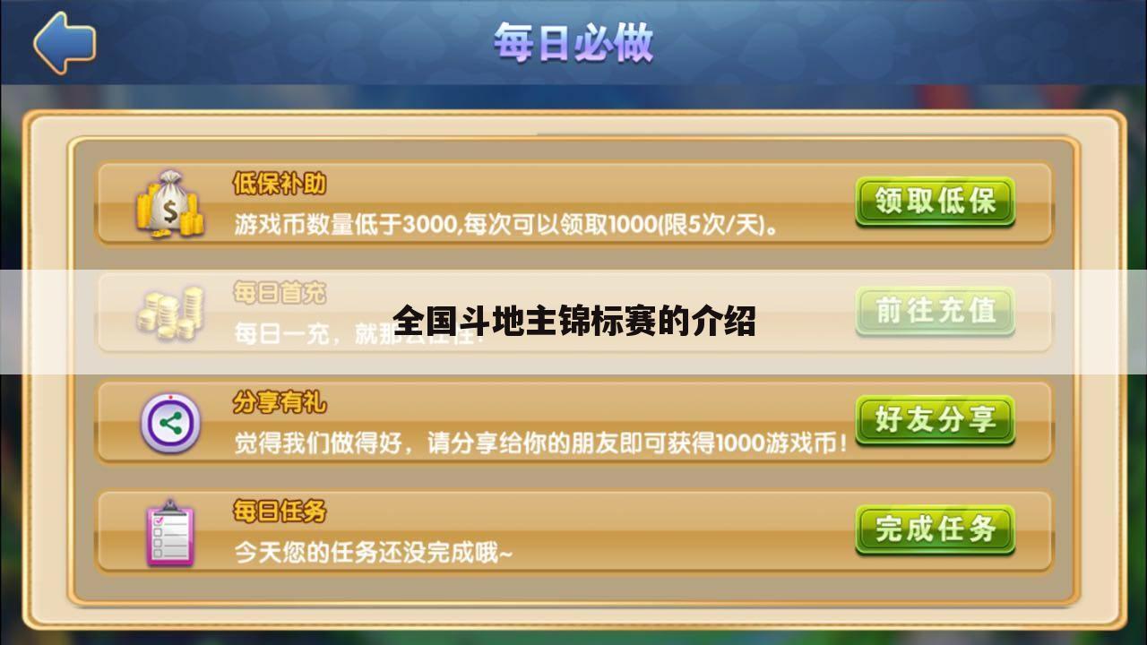 全国斗地主锦标赛的介绍