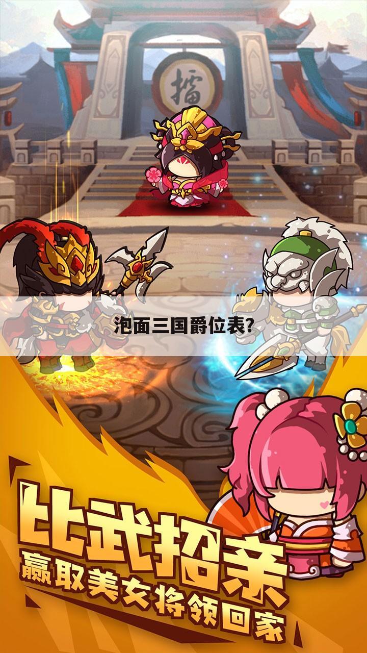 泡面三国爵位表？