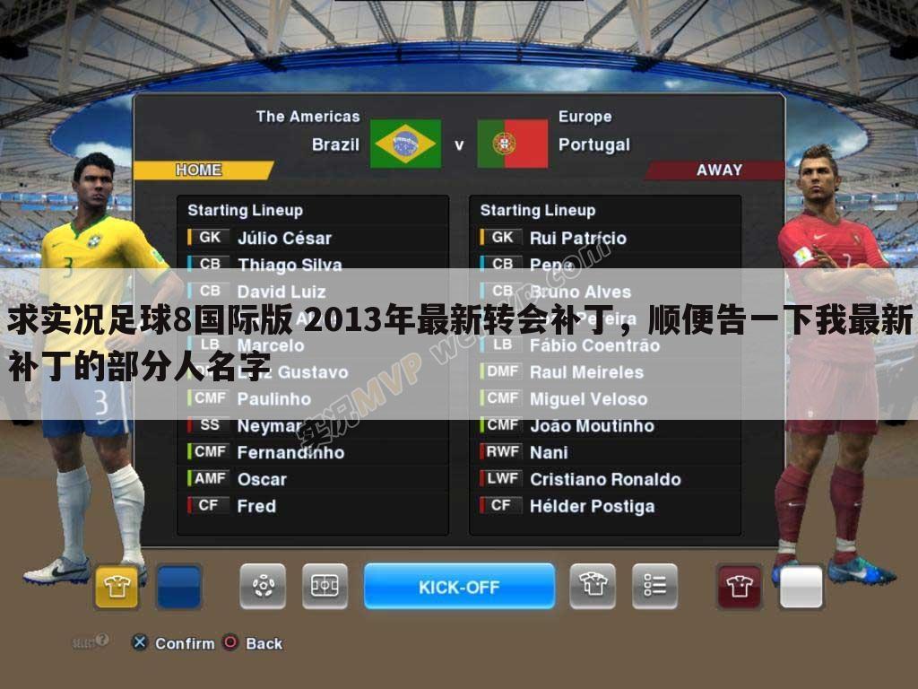 求实况足球8国际版 2013年最新转会补丁,顺便告一下我最新补丁的部分人名字