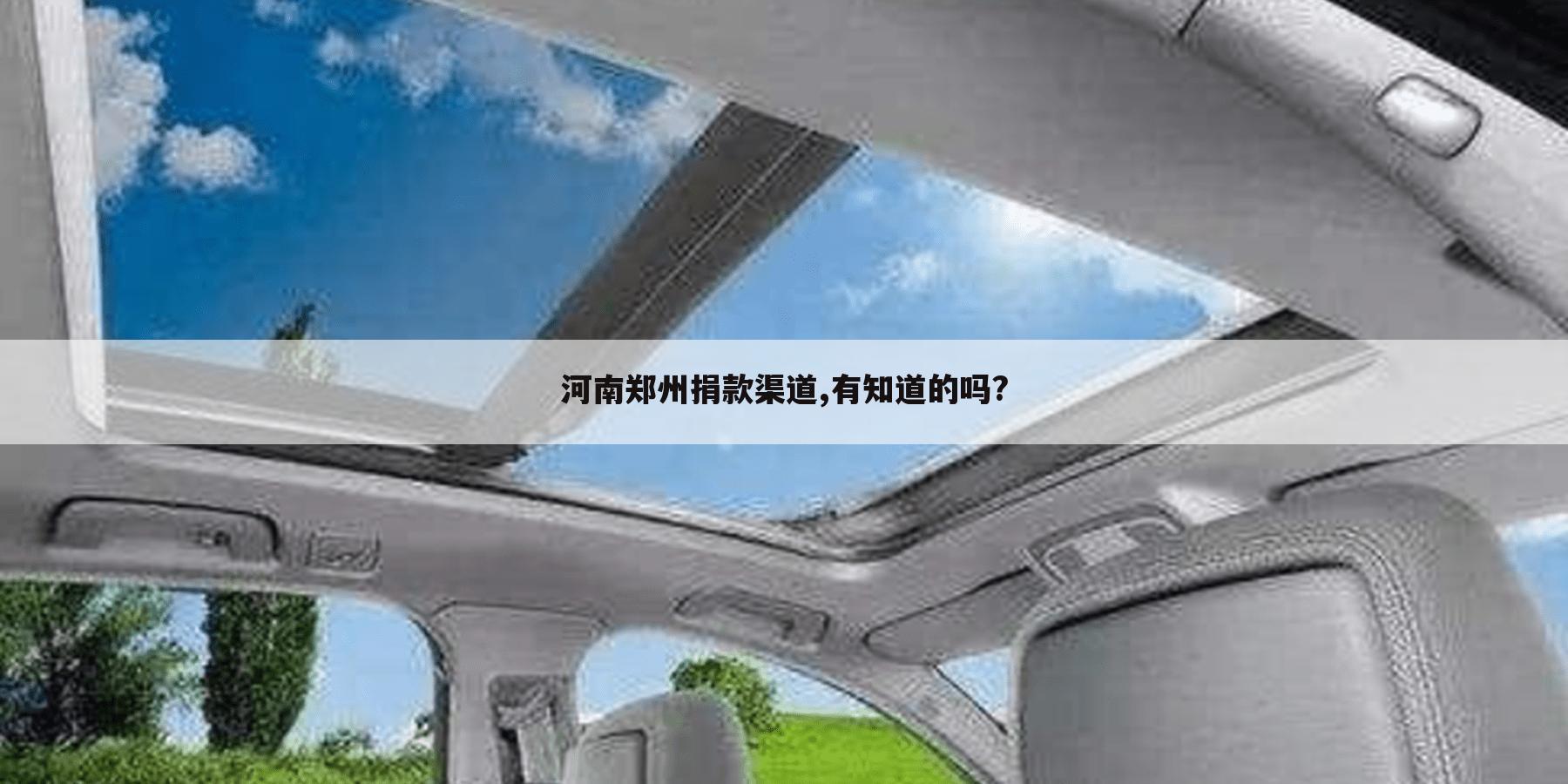 河南郑州捐款渠道,有知道的吗?