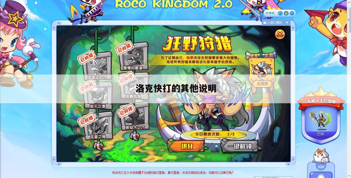 洛克快打的其他说明