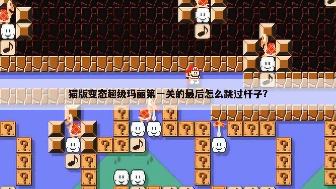 猫版变态超级玛丽第一关的最后怎么跳过杆子?