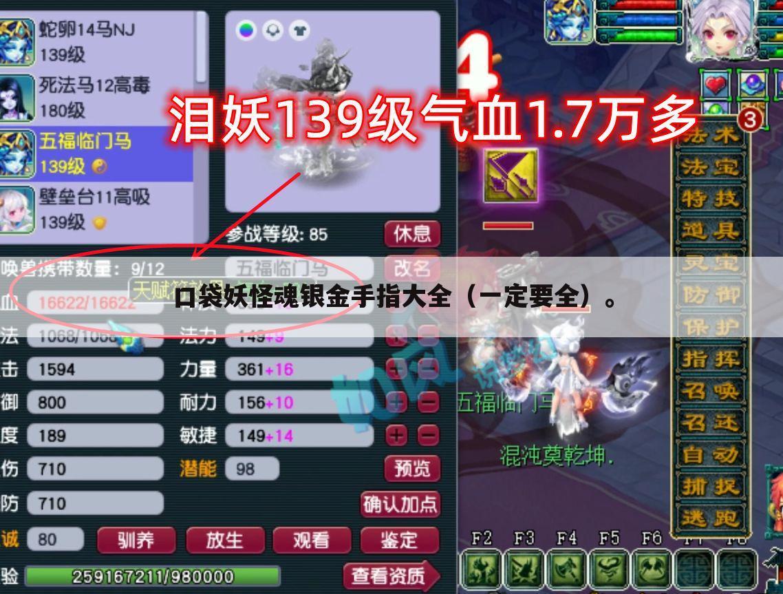 口袋妖怪魂银金手指大全(一定要全)。