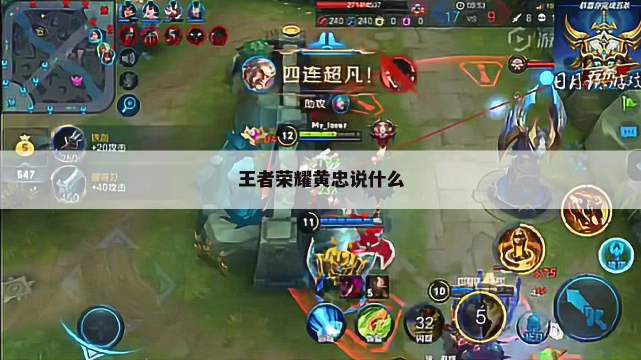 王者荣耀黄忠说什么