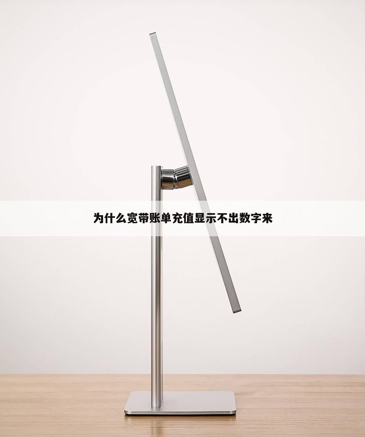 为什么宽带账单充值显示不出数字来