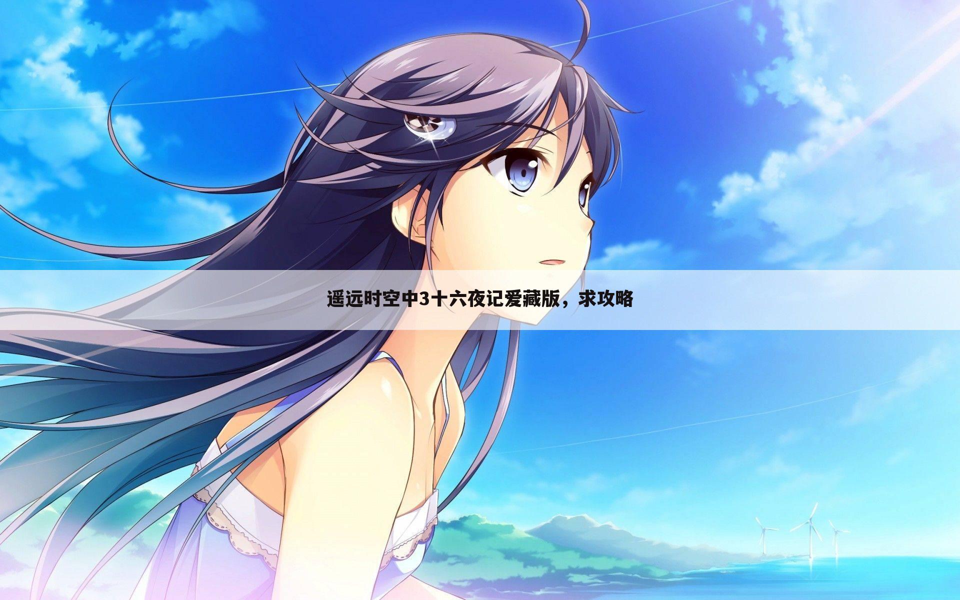 遥远时空中3十六夜记爱藏版,求攻略