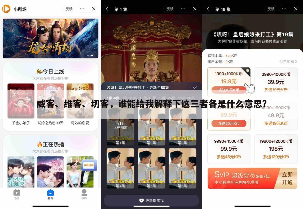 威客、维客、切客,谁能给我解释下这三者各是什么意思?