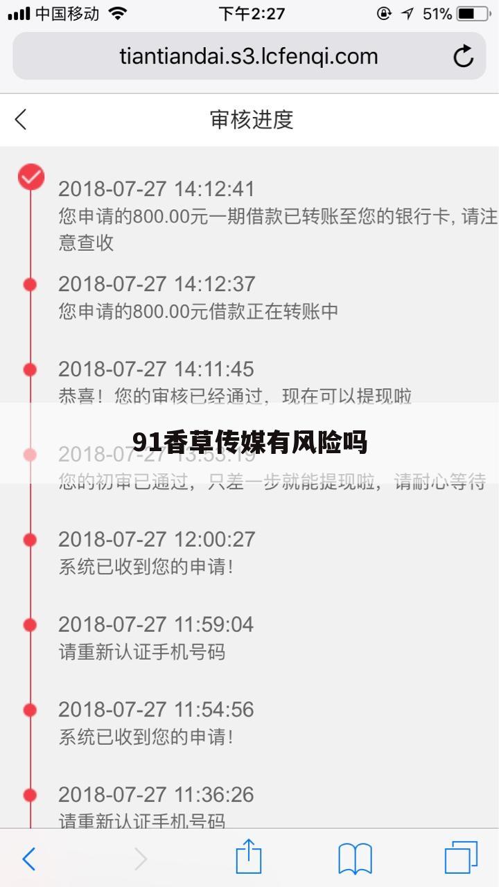 91香草传媒有风险吗