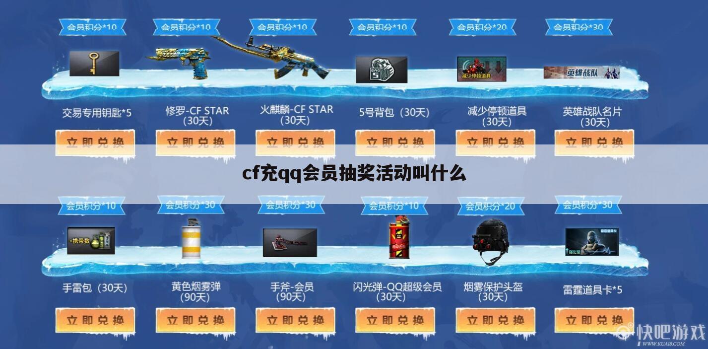 cf充qq会员抽奖活动叫什么