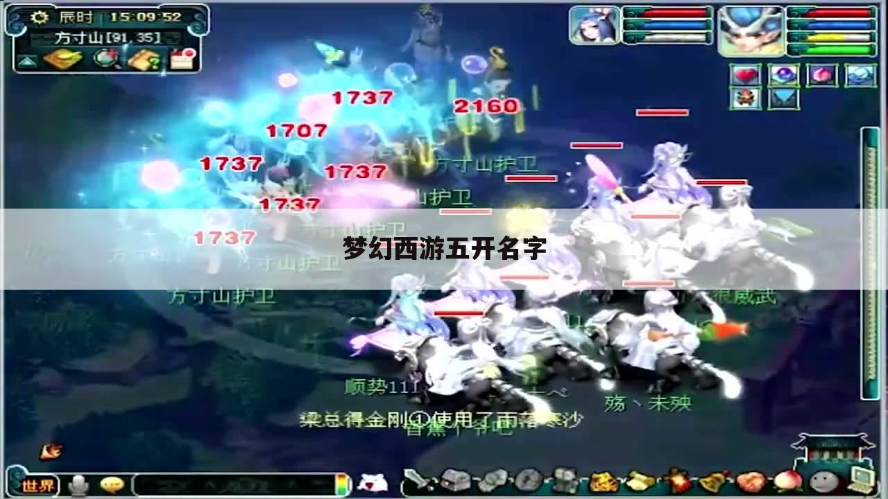 梦幻西游五开名字
