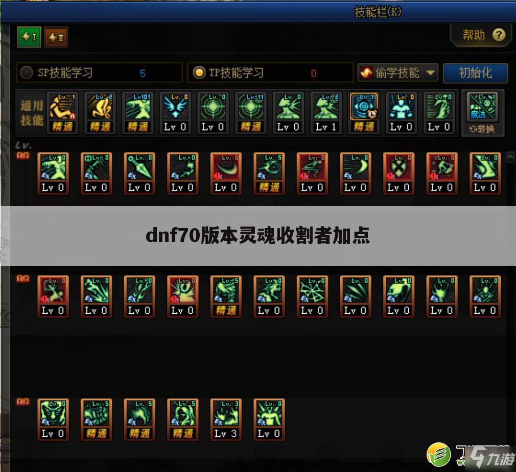 dnf70版本灵魂收割者加点