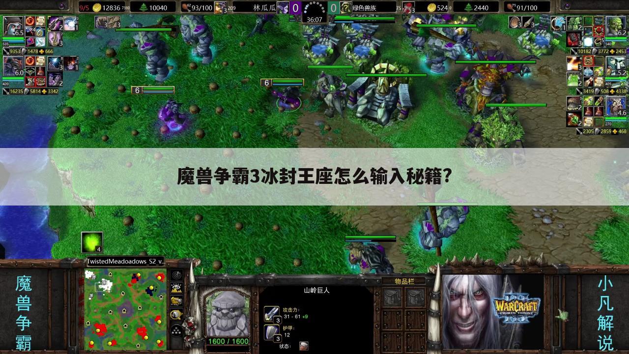 魔兽争霸3冰封王座怎么输入秘籍?
