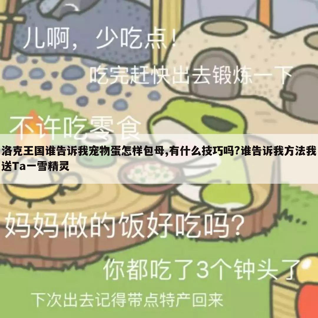 洛克王国谁告诉我宠物蛋怎样包母,有什么技巧吗?谁告诉我方法我送Ta一雪精灵
