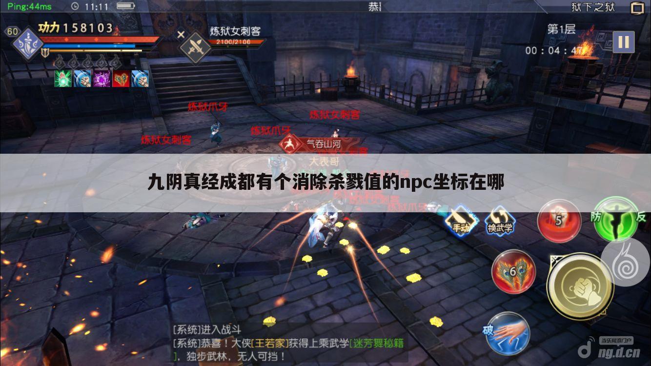 九阴真经成都有个消除杀戮值的npc坐标在哪