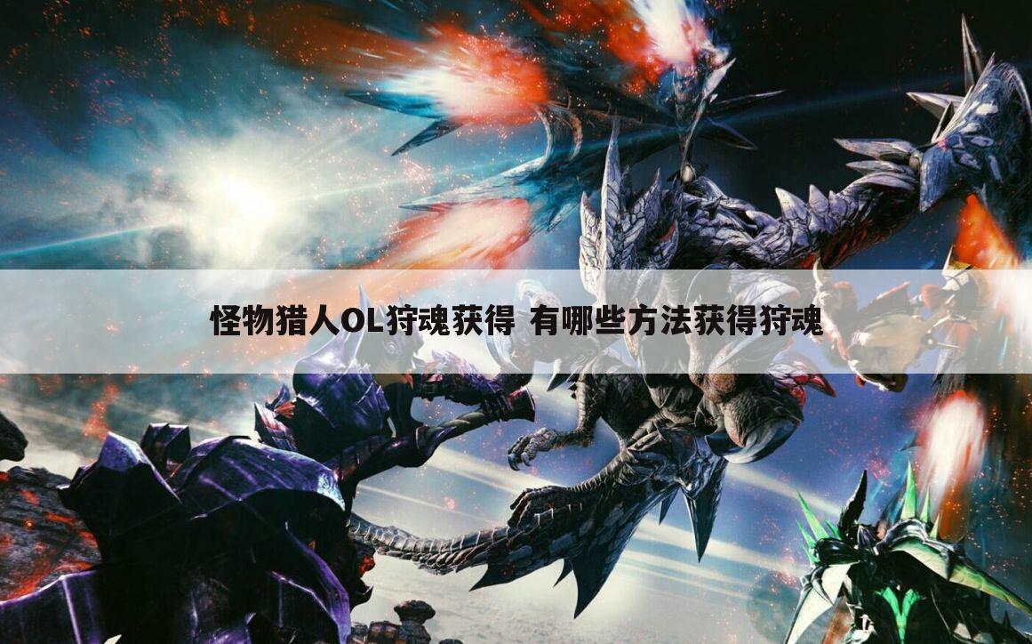 怪物猎人OL狩魂获得 有哪些方法获得狩魂