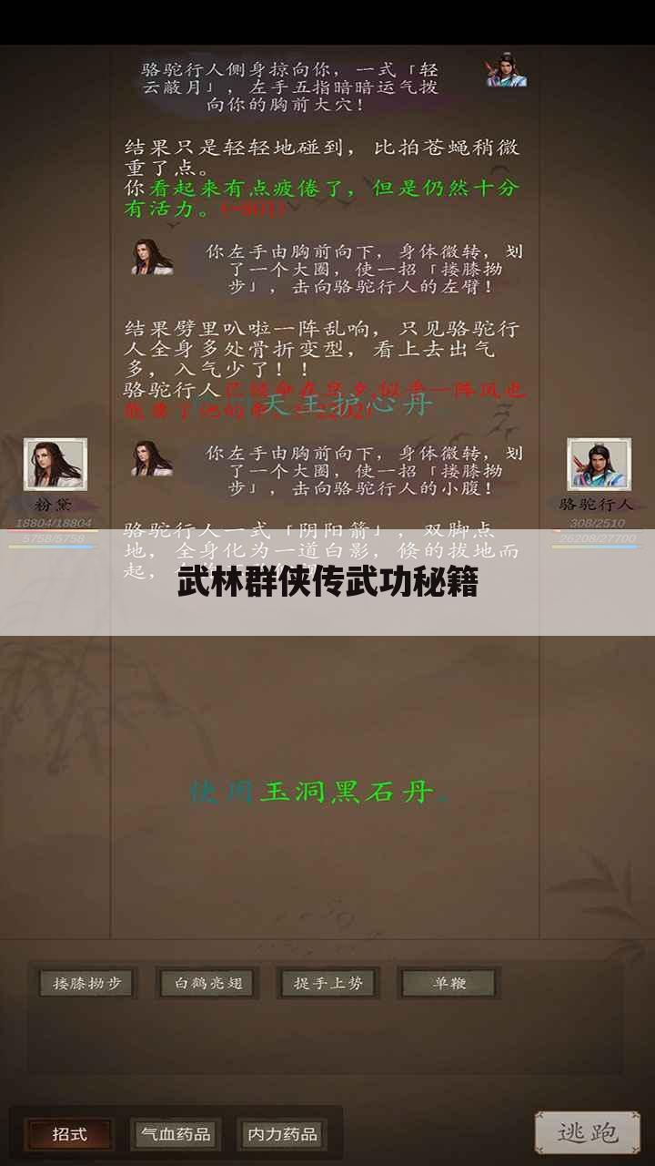 武林群侠传武功秘籍